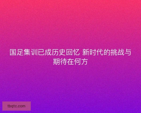 国足集训已成历史回忆 新时代的挑战与期待在何方